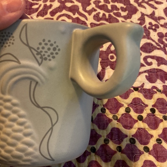 Starbucks mermaid tail 3D design flat gray finish with a shape handle. H108 - Picture 4 of 6